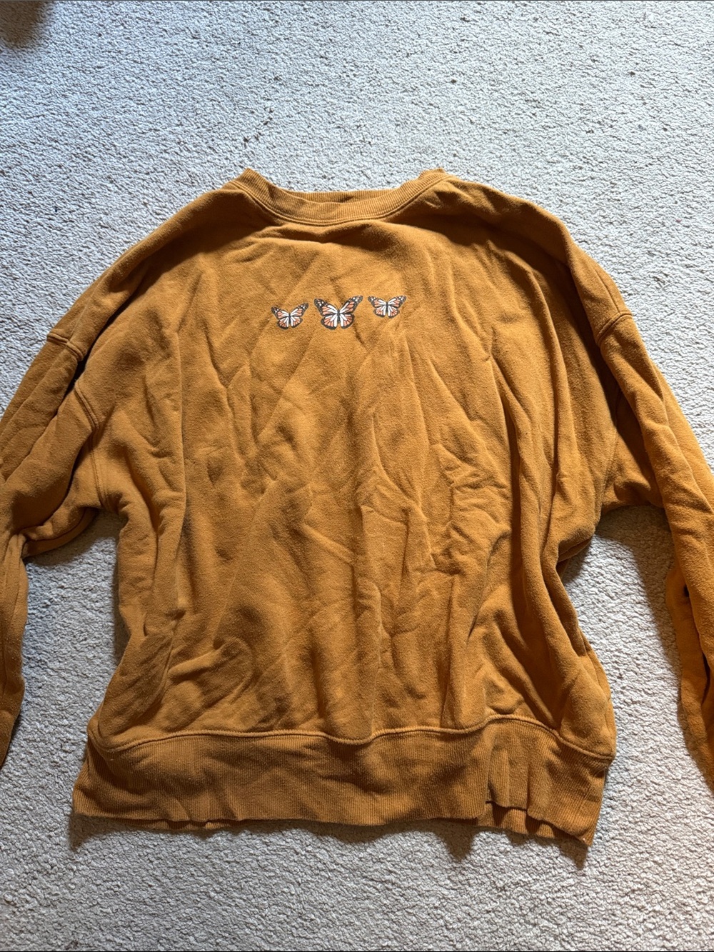 Mustard Butterfly Sweatshirt